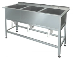 Commercial Dishwashing Sink MB-3-0.3-0.5/1.4