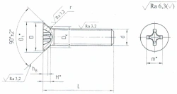 Black Metal Countersunk Screws OСТ 1 31542-80 and Others