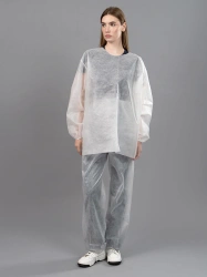 Protective Elastic Waist Pants for Workplace Safety Made of Spunbond Material