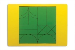 Jungle Puzzle with 24 Geometric Shapes - A5 Tablet