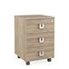 Solid Mobile Cabinet with 3 Drawers