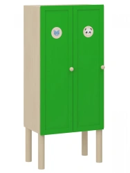 Green Locker for Changing Rooms with 2 Sections