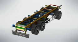 Triple-Axle Container Trailer for Hazardous Cargo - CRA-363