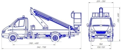 Hydraulic Lifting Vehicles with Working Platforms R180T, VA180T Velmash-C Model 27191 Modification 27191N