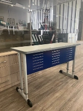 Adjustable Two-Seat Student Desk with Tilted Surface, Model SDR