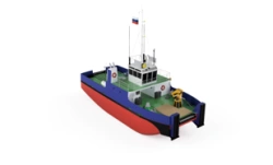 Steel Two-Shaft Support Vessel for Dredging Operations FPW1 (FPW1-1)