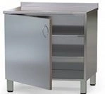 Stainless Steel Cabinet with Swing Door and Shelves KSm/nj 1-4 / r
