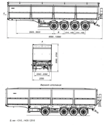 Four-Axle Cargo Semi-Trailer AM9454-21S with CEYLAN AS-1210-225-ST-OV Axles, 12 Ton Capacity