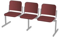 Multi-seat Section with Faux Leather Upholstery, Model SMOK