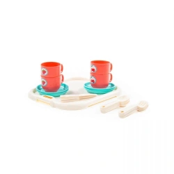 Children's Dish Set 'Minutka' with Tray for 4 Persons (V3) (21 Elements) in Netting, Code 80516