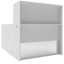 Universal Barrier 1100 with Rounded Tabletop (Left) MOPS, Marking "MS FURNITURE