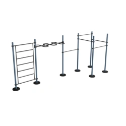 Four-Sided Pull-Up Bar and Swedish Wall Gymnastics Equipment