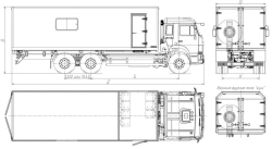 Mobile Workshop Truck 8751F1, 8751F4 without Crane on KAMAZ Chassis 65115-A5, 65117-A5