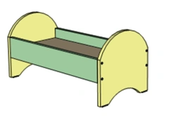 Wooden Furniture for Preschool Institutions: Play Module "Cradle