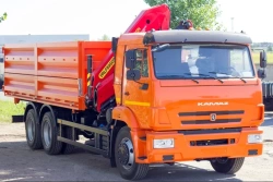 Dump Truck with Crane (Inman IM150N, IM320) Model 336988 on KAMAZ-43253-G5 Chassis