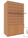2-Module Catalog Cabinet with 40 Drawers on Stand