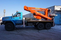 Special Aerial Work Platform with Crane, Model 5849A on Ural 7470-01 Chassis