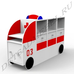 Ambulance-Themed Storage Rack 7.21