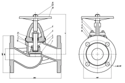 Flanged Shut-off Valve DN 50 PN 16 Series 458 (KMIА.491115.002)
