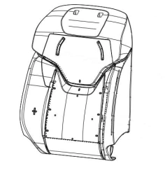 Driver Seat Back Cushion Padding with Airbag 6805108AKN01A