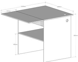 Operator Desk with Shelves and Drawers
