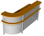 Visitor Registration Desk with Metal Frame