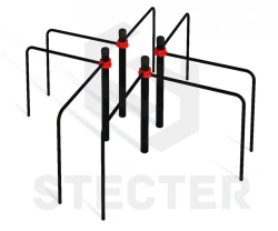 Parallel Bars Workout Complex "Cross" - 3295mm Steel