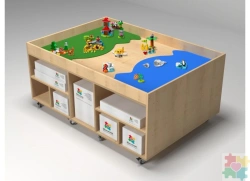 Multi-functional STEAM Table with Semi-passing Top, Art. 17-0085