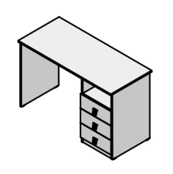 Wooden Straight Table for Bedroom - Contemp, Bolero, Elza, Carmen, Milana, Fandango, Twist