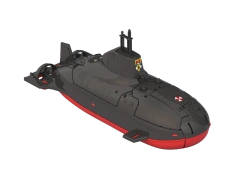 Realistic Military Submarine Toy with High Detail