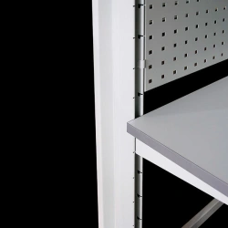 Industrial Metal Workbench with Cabinet (LxWxH): 810x2160x1820 mm