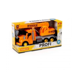 Profi Inertia Crane Truck with Light and Sound, Orange, Model 86617