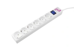 Power Cube Extension Filter 3.0m with 6 Outlets (White)