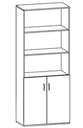 Semi-Open Storage Cabinet for Documents and Items RL 02/04