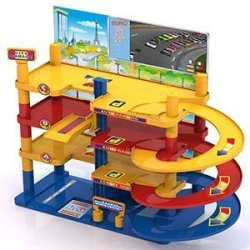 City Garage for Toy Cars with Lift and Wash Station