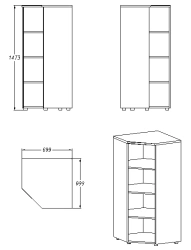 Storage Cabinet for Documents and Office Supplies, Series 431.147