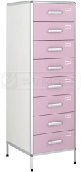 8-Drawer Filing Cabinet on Aluminum Frame - SHK-4KN