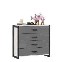 Techno LD.678110.000 Chest of Drawers (White Craft Oak / Gray Slate)