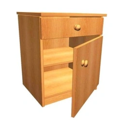 Nightstand with Door and Drawer, Model 5