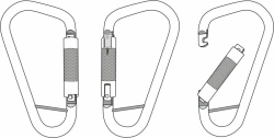 Fire Carabiner for Safety and Rescue, Model 7206