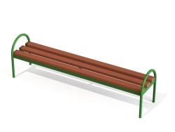 Economical Bench with Metal Frame and Composite Slats - MF 1.04