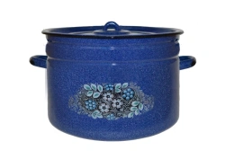 Steel Enamel Food Storage Tank with Lid, 24L