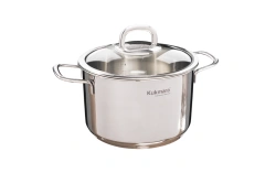 Safia Line Stainless Steel Pot with Glass Lid by Kukmara