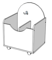 Wooden Furniture for Preschools: Sports Rolling Box