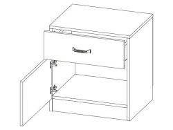 Wooden Nightstand for Personal Items Storage