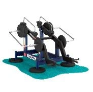 Outdoor Power Trainer for Combined Upper and Lower Body Press with Adjustable Load
