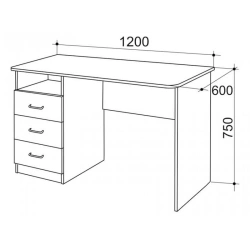 Wooden Office Desks for Administrative Spaces - Model СО 5