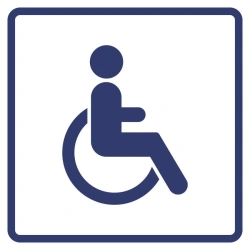 Accessibility Sign for Wheelchair Users - Tactile-Visual Icon