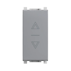 CADUCEUS ALING Experience Hidden Installation Switch for Roller Shutters I-0-I, 10A, 250V~, Silver, Art. 72108.S