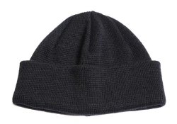 Black Knit Half-Wool Cap for Special Forces Personnel